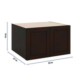 J&K Espresso K8 Refrigerator Wall Cabinet - 30" W x 18" H x 27" D