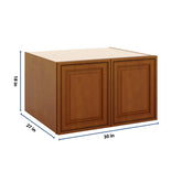 J&K Mocha Glazed K10 Refrigerator Wall Cabinet - 30" W x 18" H x 27" D