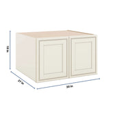 J&K Pearl Glazed H9 Refrigerator Wall Cabinet - 30" W x 18" H x 27" D