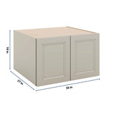 J&K Pebble B6 Refrigerator Wall Cabinet - 30" W x 18" H x 27" D