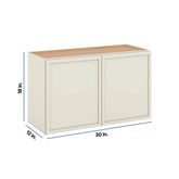 Modernform Cabinet Slim Dove White 30" W X 18" H X 12" D Double Door Wall Cabinet