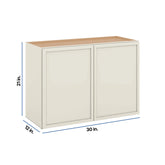 Modernform Cabinet Slim Dove White 30" W X 21" H X 12" D Double Door Wall Cabinet