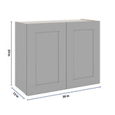 J&K Castle Grey S5 Double Door Wall Cabinet - 30" W x 24" H
