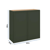 Modernform Cabinet Slim Sage Green 30" W X 30" H X 12" D Double Door Wall Cabinet