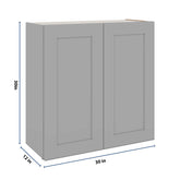 J&K Castle Grey S5 Double Door Wall Cabinet - 30" W x 30" H