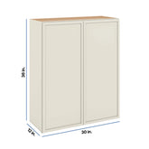 Modernform Cabinet Slim Dove White 30" W X 36" H X 12" D Double Door Wall Cabinet