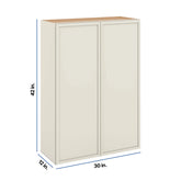 Modernform Cabinet Slim Dove White 30" W X 42" H X 12" D Double Door Wall Cabinet