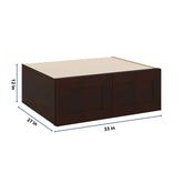 J&K Java Coffee S1 Refrigerator Wall Cabinet - 33" W x 12" H x 27" D