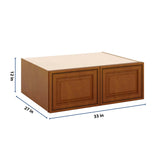 J&K Mocha Glazed K10 Refrigerator Wall Cabinet - 33" W x 12" H x 27" D