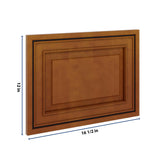 J&K Mocha Glazed K10 Dummy Door Panel 16 1/2" W x 12" H