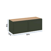 Modernform Cabinet Slim Sage Green 33" W X 12" H X 12" D Double Door Wall Cabinet