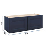 J&K Naval B7 Double Door Wall Cabinet - 33" W x 12" H