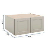 J&K Pebble B6 Refrigerator Wall Cabinet - 33" W x 15" H x 27" D