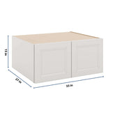 J&K Pure B5 Refrigerator Wall Cabinet - 33" W x 15" H x 27" D