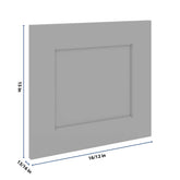J&K Castle Grey S5 Dummy Door Panel 16 1/2" W x 15" H