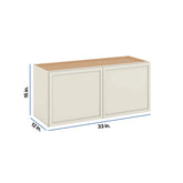 Modernform Cabinet Slim Dove White 33" W X 15" H X 12" D Double Door Wall Cabinet