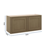J&K Hazel H8 Double Door Wall Cabinet - 33" W x 15" H