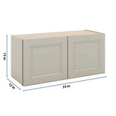 J&K Pebble B6 Double Door Wall Cabinet - 33" W x 15" H