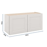 J&K Pure B5 Double Door Wall Cabinet - 33" W x 15" H