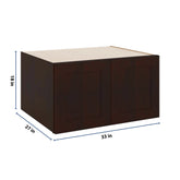 J&K Java Coffee S1 Refrigerator Wall Cabinet - 33" W x 18" H x 27" D