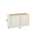 Modernform Cabinet Slim Dove White 33" W X 18" H X 12" D Double Door Wall Cabinet