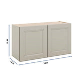 J&K Pebble B6 Double Door Wall Cabinet - 33" W x 18" H