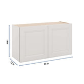 J&K Pure B5 Double Door Wall Cabinet - 33" W x 18" H