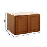J&K Mocha Glazed K10 Refrigerator Wall Cabinet - 33" W x 21" H x 27" D