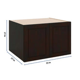 J&K Espresso K8 Refrigerator Wall Cabinet - 33" W x 21" H x 27" D