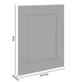 J&K Castle Grey S5 Dummy Door Panel 16 1/2" W x 21" H