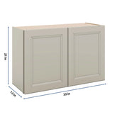 J&K Pebble B6 Double Door Wall Cabinet - 33" W x 21" H