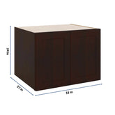 J&K Java Coffee S1 Refrigerator Wall Cabinet - 33" W x 24" H x 27" D