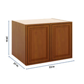 J&K Mocha Glazed K10 Refrigerator Wall Cabinet - 33" W x 24" H x 27" D