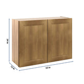 J&K Butterscotch B8 Double Door Wall Cabinet - 33" W x 24" H