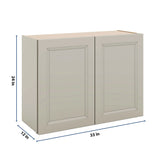 J&K Pebble B6 Double Door Wall Cabinet - 33" W x 24" H