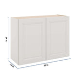 J&K Pure B5 Double Door Wall Cabinet - 33" W x 24" H