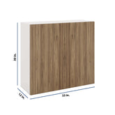 Modernform Cabinet Walnut 33" W X 30" H X 12" D Double Door Wall Cabinet
