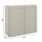 J&K Pebble B6 Double Door Wall Cabinet - 33" W x 30" H