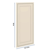 J&K Pearl Glazed H9 Dummy Door Panel 16 1/2" W x 36" H