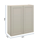J&K Pebble B6 Double Door Wall Cabinet - 33" W x 36" H