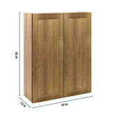 J&K Butterscotch B8 Double Door Wall Cabinet - 33" W x 42" H