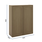 J&K Hazel H8 Double Door Wall Cabinet - 33" W x 42" H