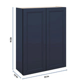 J&K Naval B7 Double Door Wall Cabinet - 33" W x 42" H