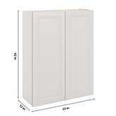 J&K Pure B5 Double Door Wall Cabinet - 33" W x 42" H