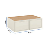 Modernform Cabinet Slim Dove White 36" W X 12" H X 24" D Double Door Wall Cabinet