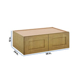 Modernform Cabinet Natural Shaker 36" W X 12" H X 24" D Double Door Wall Cabinet