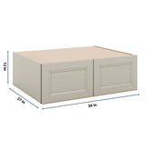 J&K Pebble B6 Refrigerator Wall Cabinet - 36" W x 12" H x 27" D