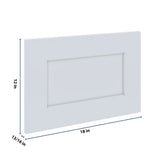 J&K White Shaker S8 Dummy Door Panel 18" W x 12" H
