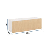 Modernform Cabinet Natural Oak 36" W X 12" H X 12" D Double Door Wall Cabinet