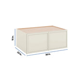 Modernform Cabinet Slim Dove White 36" W X 15" H X 24" D Double Door Wall Cabinet